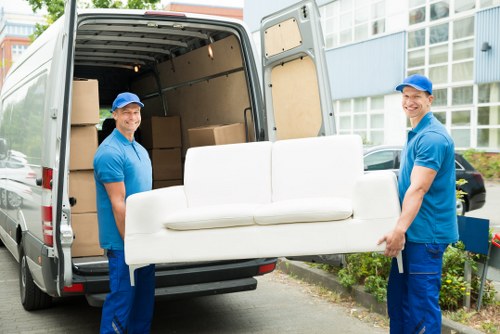 Removal team preparing a flat move in Maida Vale