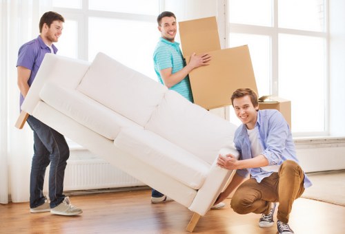 Professional removal van loading household items for a Maida Vale relocation
