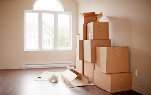 Local piano removal service planning access in a West London street