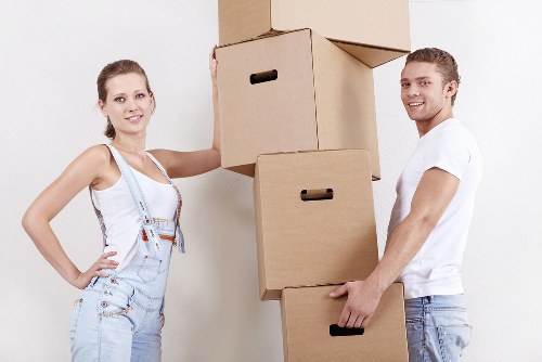 Careful handling of household items during a Maida Vale flat move