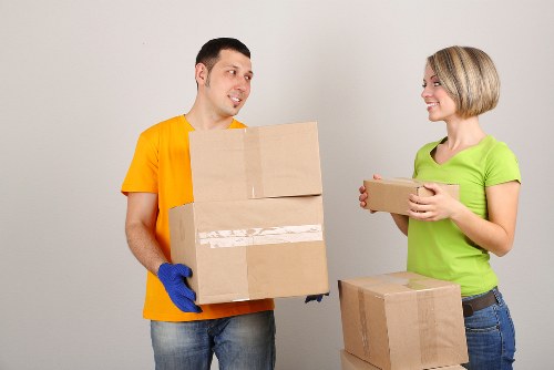 Maida Vale moving team handling household items with care
