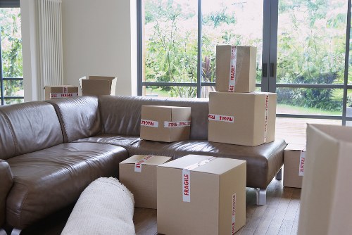 Removal van loaded carefully for a move involving flats and apartment buildings in Maida Vale
